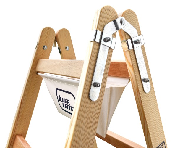 Iller Werkzeugtasche Holz Sprossenstehleitern mit Stahlbügel für Modell Classic