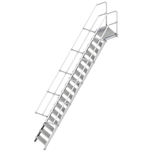 Layher 112 Treppe mit Plattform 60° 60cm 17 Stufen