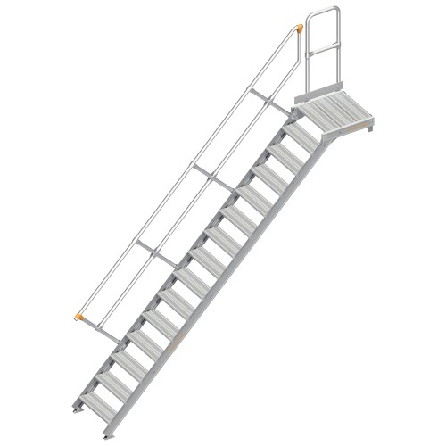 Layher 112 Treppe mit Plattform 45° 60cm 15 Stufen