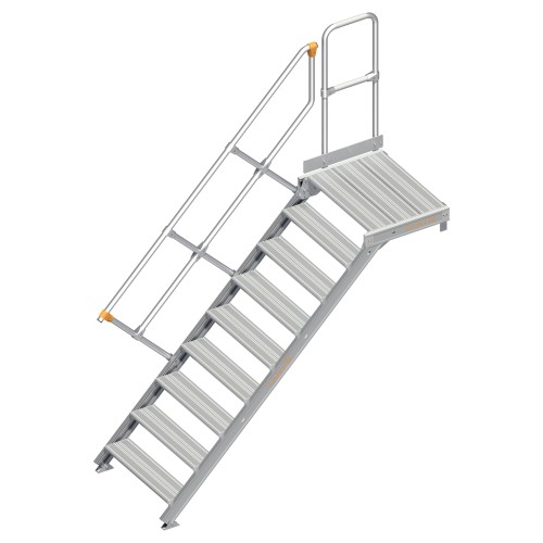 Layher 112 Treppe mit Plattform 45° 80cm 9 Stufen