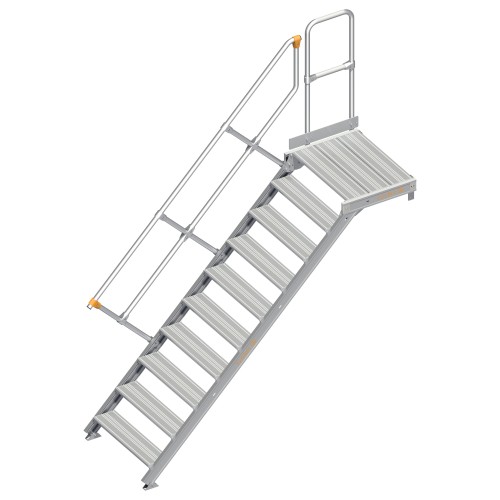 Layher 112 Treppe mit Plattform 45° 800mm 10 Stufen