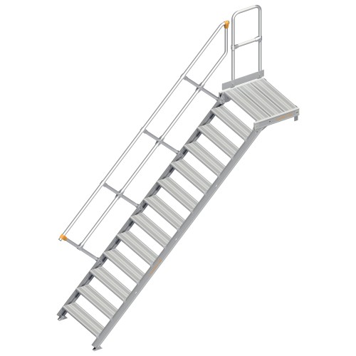 Layher 112 Treppe mit Plattform 45° 80cm 13 Stufen