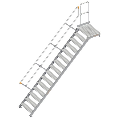 Layher 112 Treppe mit Plattform 45° 80cm 15 Stufen