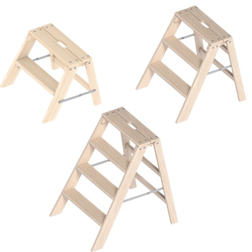 Layher 1055 klappbarer Holzstufentritt