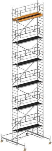 Layher Rollgerüst Uni Standard P2 Safety Plus mit Doppelgeländer 13,38m AH