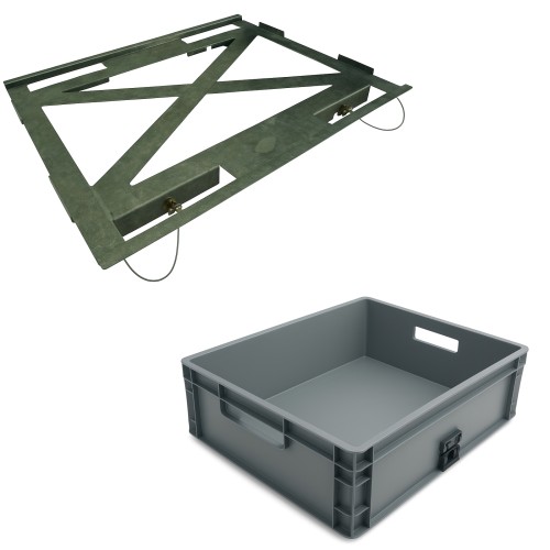 Mauderer Bavaria Leiterlift Zubehör Material-Transportbox und Adapter
