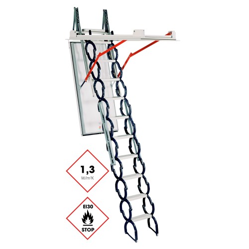 Minka Bodentreppe Type 18 Small mit U-Wert 1,1-1,3 W/m2K bis 240-365cm Raumhöhe