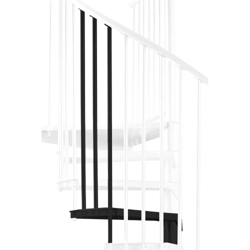 Minka Höhenerweiterung für Rondo Zink Color 160cm Durchmesser Schwarz