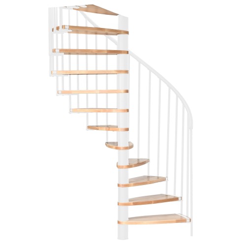 Minka Spindeltreppe Luna 38 - 305,5cm Geschosshöhe Buche Weiß