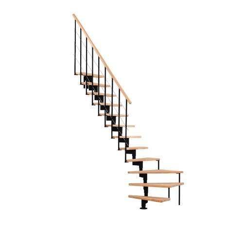 Minka Mittelholmtreppe Style Turn 35 - 304cm Geschosshöhe Buche Schwarz