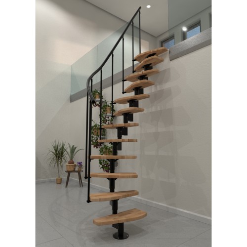 Minka Raumspartreppe Monte Carlo 35 - 293,8cm Geschosshöhe Buche Schwarz