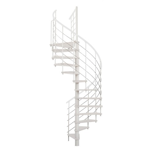 Minka Spindeltreppe Venezia Smart 38 - 305,5cm Geschosshöhe Weiß Weiß 120cm Durchmesser