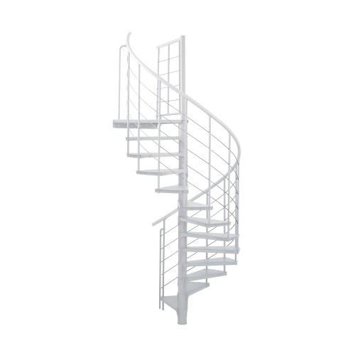 Minka Spindeltreppe Spino Smart 38 - 305,5cm Geschosshöhe Weiß 160cm Durchmesser
