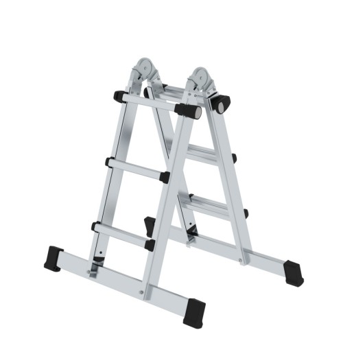 MUNK Teleskopleiter mit Traverse 4x3 Sprossen
