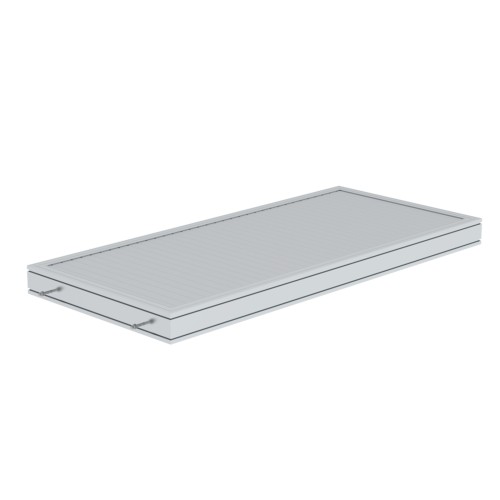 MUNK Plattform für Laufsteganlage Aluminium geriffelt Plattformlänge 1860mm