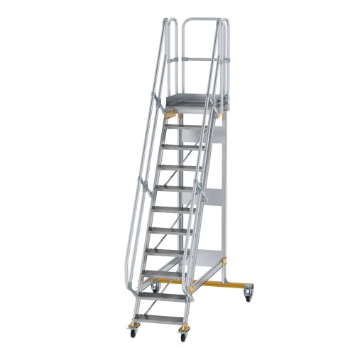 MUNK Plattformtreppe fahrbar 60° Stufenbreite 600mm 11 Stufen