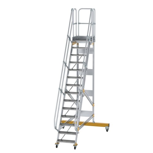 MUNK Plattformtreppe fahrbar 60° Stufenbreite 600mm 14 Stufen