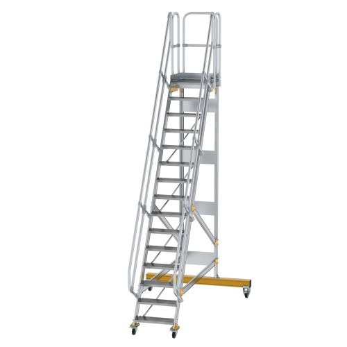 MUNK Plattformtreppe fahrbar 60° Stufenbreite 600mm 15 Stufen