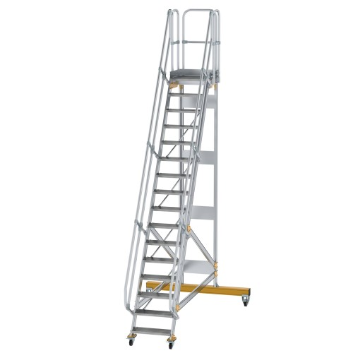 MUNK Plattformtreppe fahrbar 60° Stufenbreite 600mm 16 Stufen