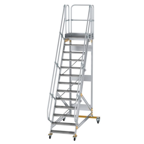 MUNK Plattformtreppe fahrbar 60° Stufenbreite 800mm 13 Stufen