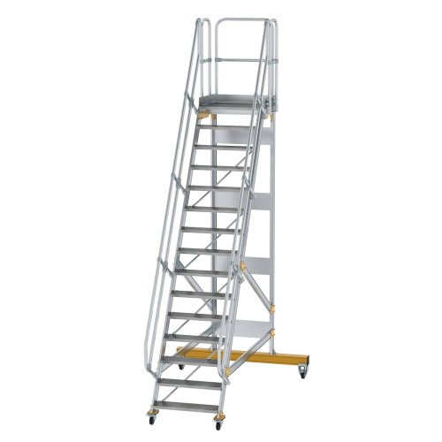 MUNK Plattformtreppe fahrbar 60° Stufenbreite 800mm 15 Stufen
