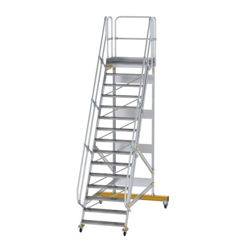 MUNK Plattformtreppe fahrbar 60° Stufenbreite 1000mm 15 Stufen