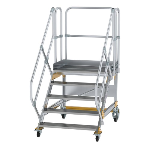 MUNK Plattformtreppe fahrbar 45° Stufenbreite 1000mm 5 Stufen
