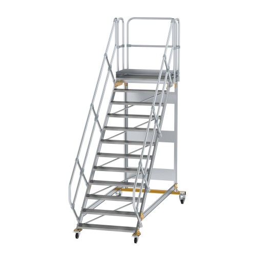 MUNK Plattformtreppe fahrbar 45° Stufenbreite 1000mm 12 Stufen