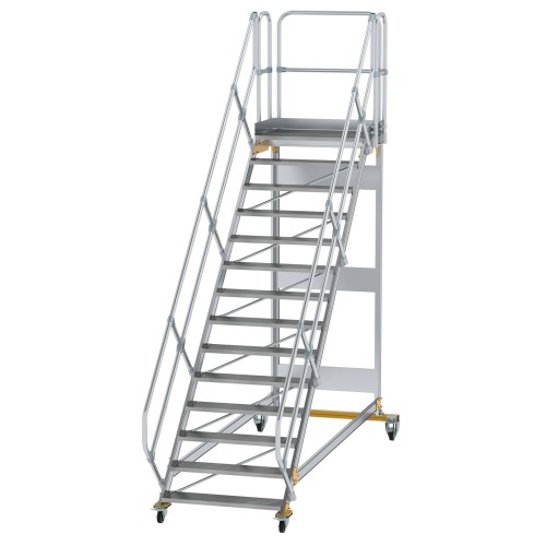 MUNK Plattformtreppe fahrbar 45° Stufenbreite 1000mm 14 Stufen