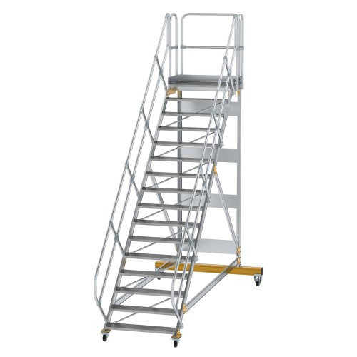 MUNK Plattformtreppe fahrbar 45° Stufenbreite 1000mm 16 Stufen