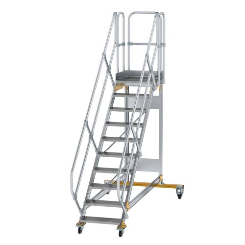 MUNK Plattformtreppe fahrbar 45° Stufenbreite 600mm 10 Stufen
