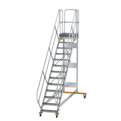 MUNK Plattformtreppe fahrbar 45° Stufenbreite 600mm 13 Stufen