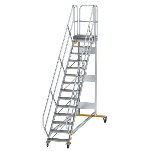 MUNK Plattformtreppe fahrbar 45° Stufenbreite 600mm 14 Stufen