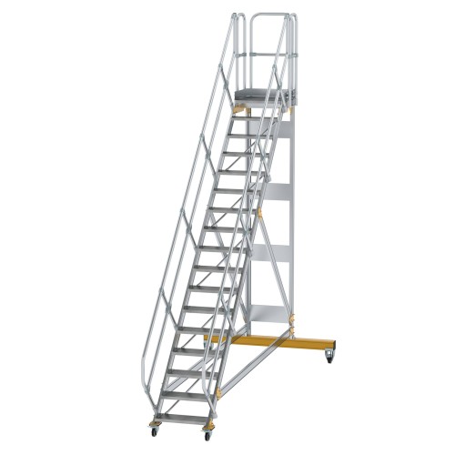 MUNK Plattformtreppe fahrbar 45° Stufenbreite 600mm 17 Stufen