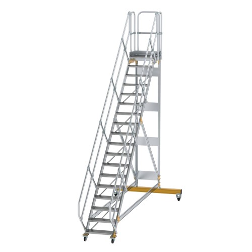 MUNK Plattformtreppe fahrbar 45° Stufenbreite 600mm 18 Stufen