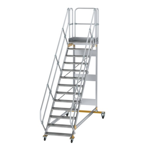 MUNK Plattformtreppe fahrbar 45° Stufenbreite 800mm 13 Stufen