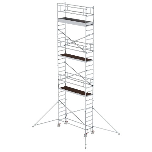 MUNK Aluminium-Rollgerüst mit Ausleger 2,45x0,75m Plattform 9,55m AH