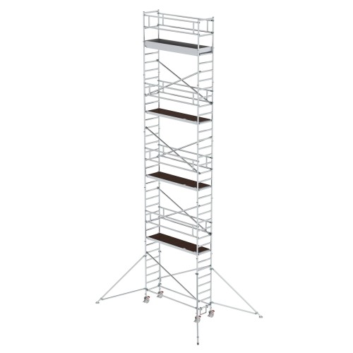 MUNK Aluminium-Rollgerüst mit Ausleger 2,45x0,75m Plattform 11,51m AH