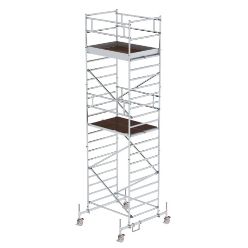 MUNK Rollgerüst mit Doppelplattform 1,35x1,80m Plattform, 7,35m AH