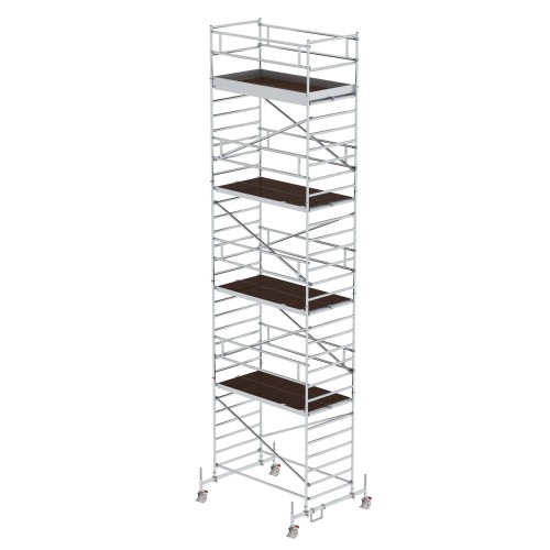 MUNK Rollgerüst mit Doppelplattform 1,35x2,45m Plattform, 10,35m AH