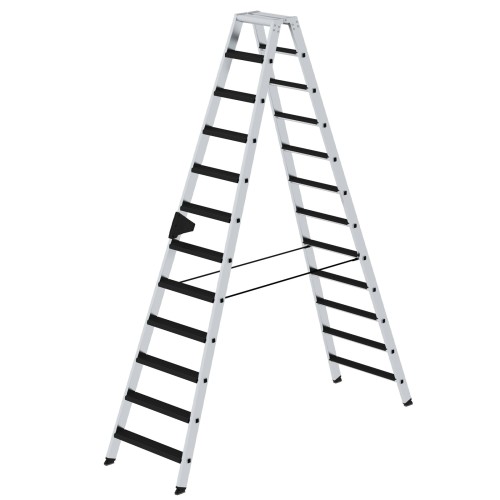 MUNK Stehleiter beidseitig begehbar mit relax-step 2x12 Stufen