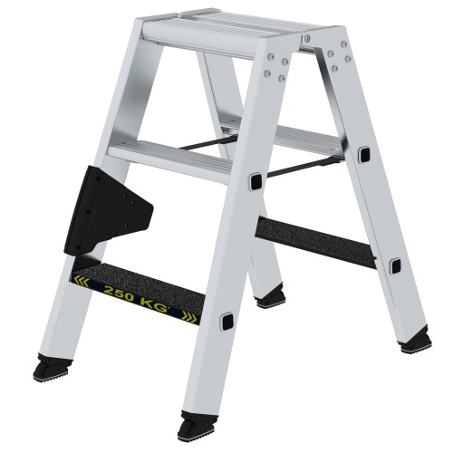 MUNK Stehleiter beidseitig begehbar mit clip-step R13 250kg 3 Stufen