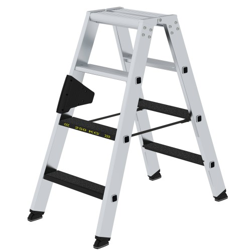 MUNK Stehleiter beidseitig begehbar mit clip-step R13 250kg 4 Stufen