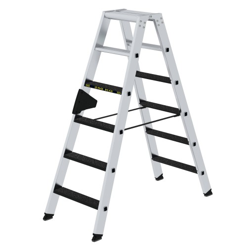 MUNK Stehleiter beidseitig begehbar mit clip-step R13 250kg 6 Stufen