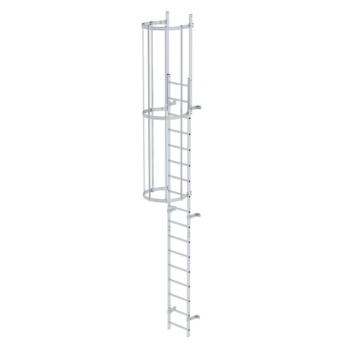 MUNK ortsfeste Steigleitern Aluminium, 4,76m SH