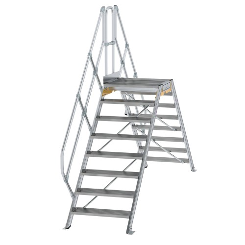 MUNK Überstieg 45° inkl. einen Handlauf, Stufenbreite 800mm, 2x8 Stufen