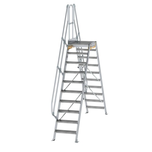 MUNK Überstieg 60° inkl. einen Handlauf, Stufenbreite 600mm, 2x10 Stufen