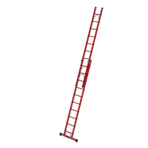 MUNK Vollkunststoff Seilzugleiter mit Traverse 2x10 Sprossen