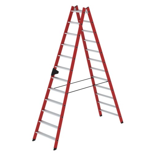 MUNK Kunststoff-Stehleiter 2x12 Sprossen