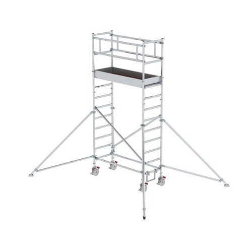 MUNK Aluminium-Rollgerüst mit Ausleger 1,80x0,75m Plattform 5,07m AH